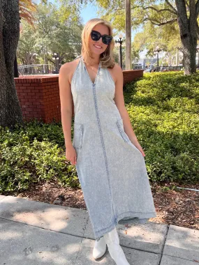 SAMMI MAXI DRESS IN DENIM