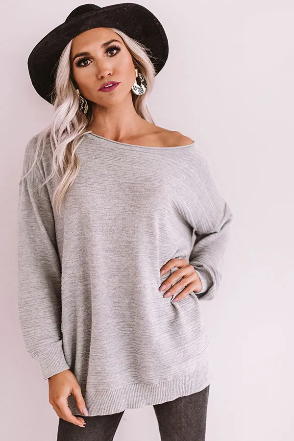 Send My Regards Shift Top In Grey