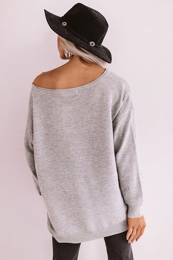 Send My Regards Shift Top In Grey