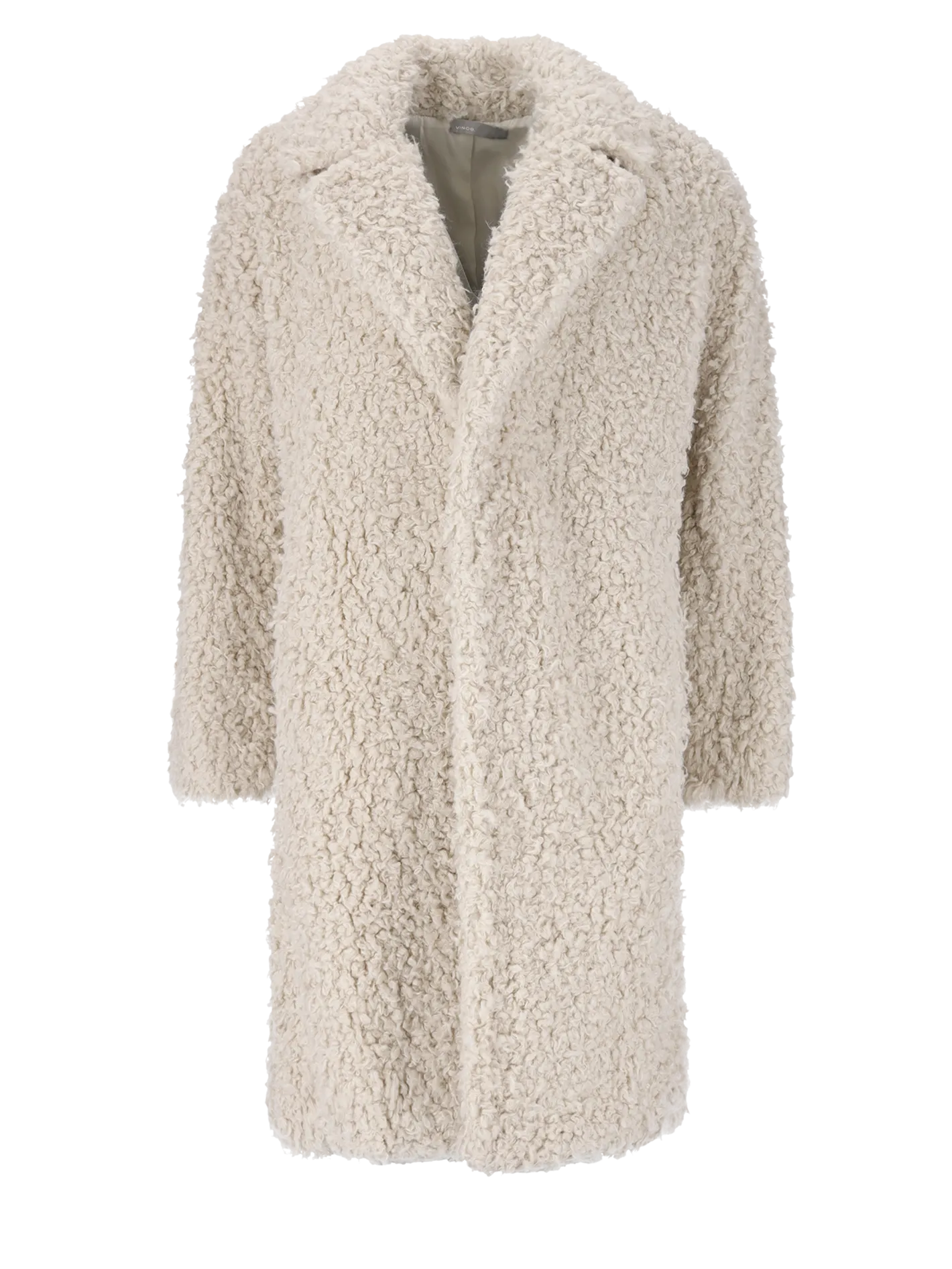 single-breasted teddy coat