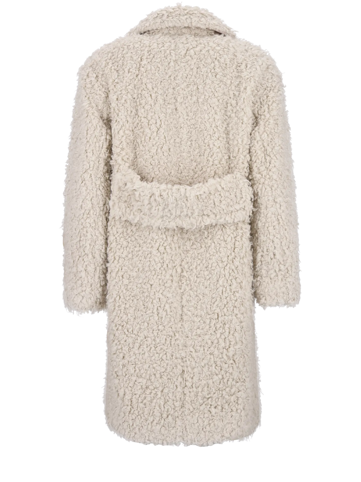 single-breasted teddy coat