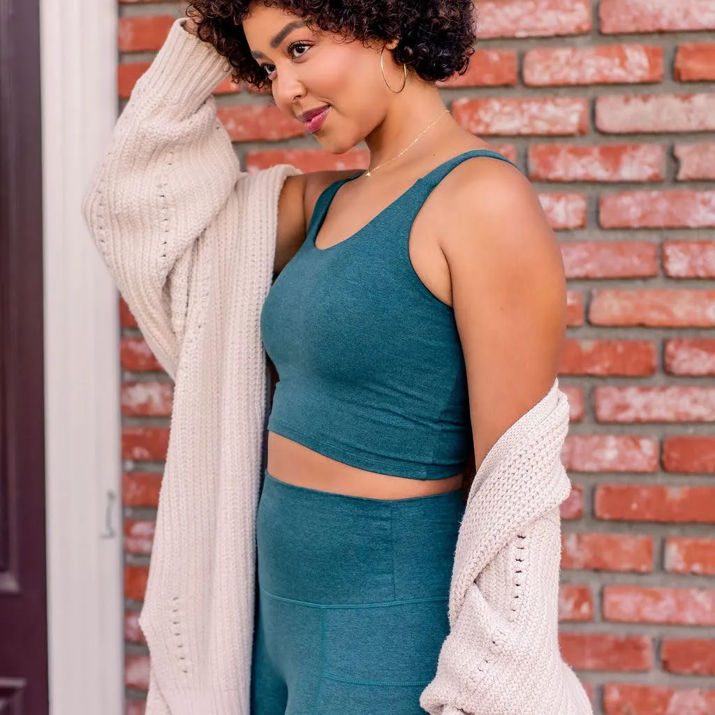 SoftLuxe Crop Top - Deep Teal (Final Sale)