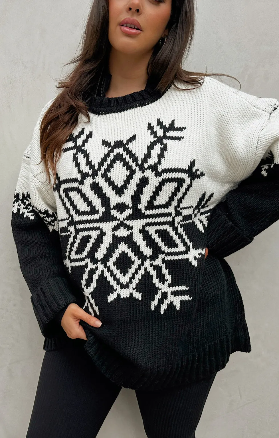 Stowe Sweater ~ Snowflake Knit