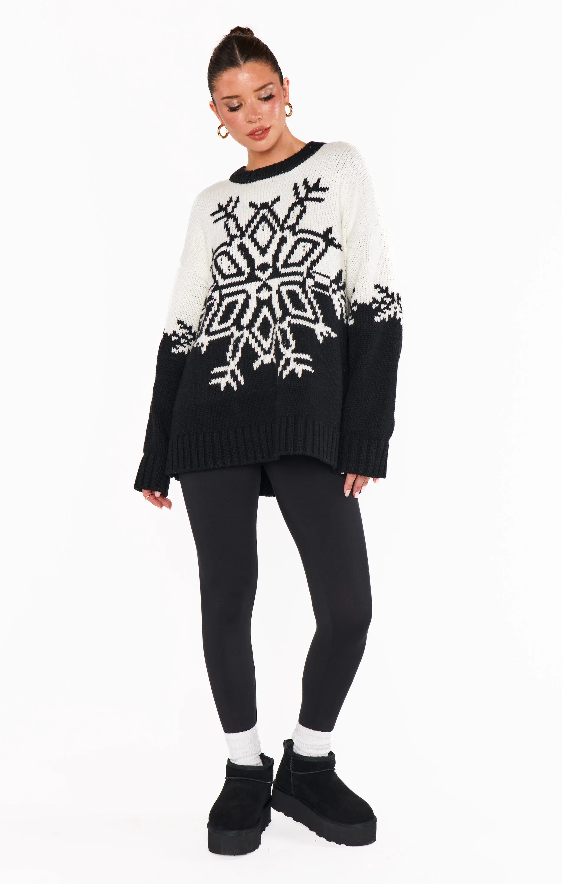 Stowe Sweater ~ Snowflake Knit