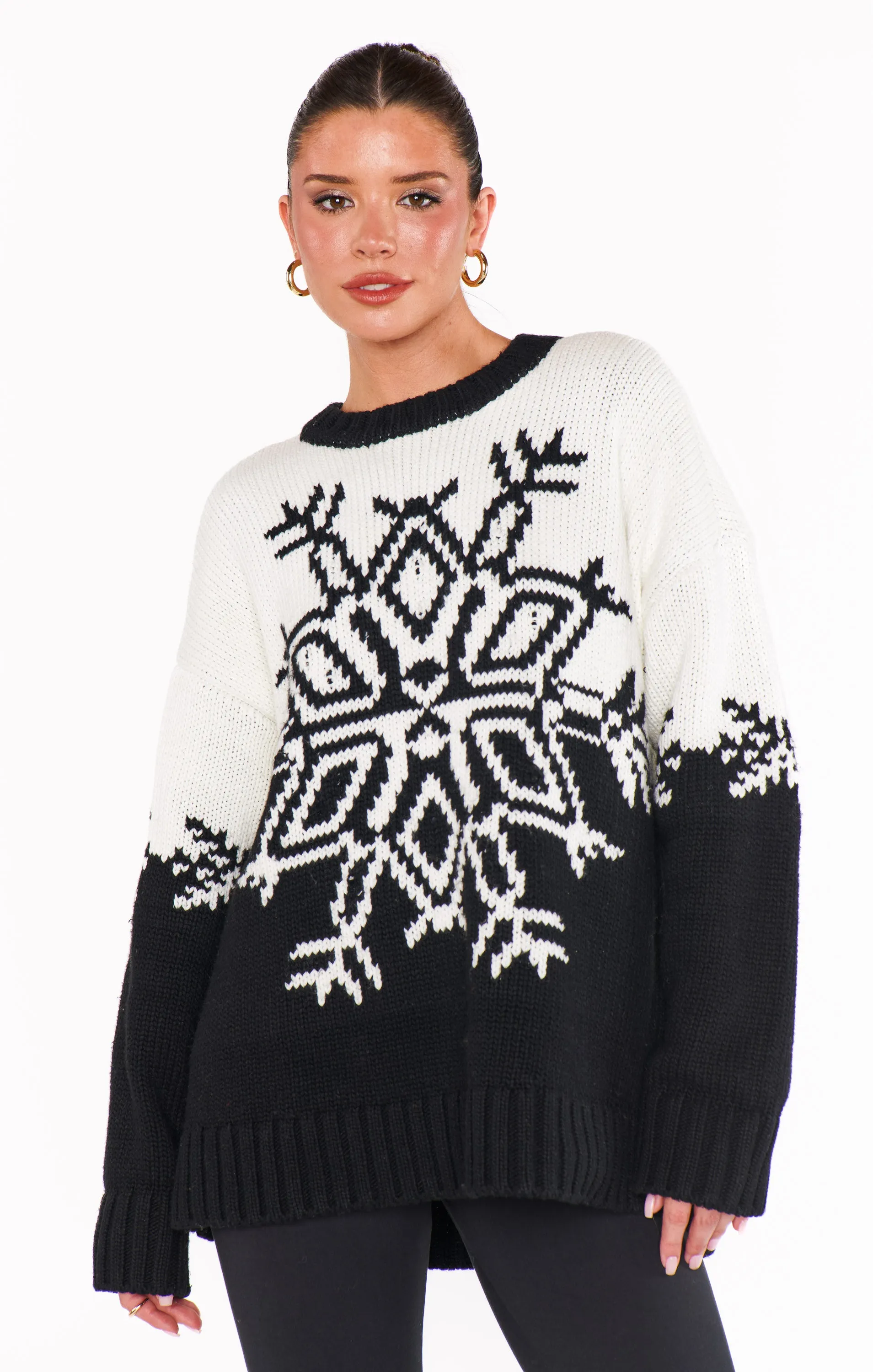 Stowe Sweater ~ Snowflake Knit