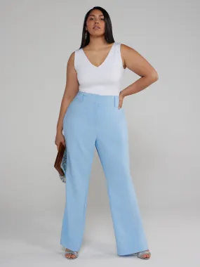 Straight Leg Pants with Side Slits