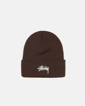 Stussy Stock Cuff Beanie: Coffee