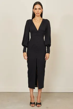 Tallulah black midi dress