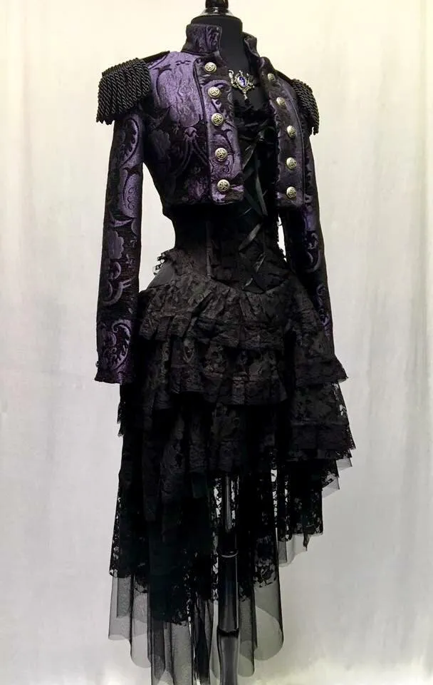 TOREADOR JACKET - PURPLE AND BLACK TAPESTRY