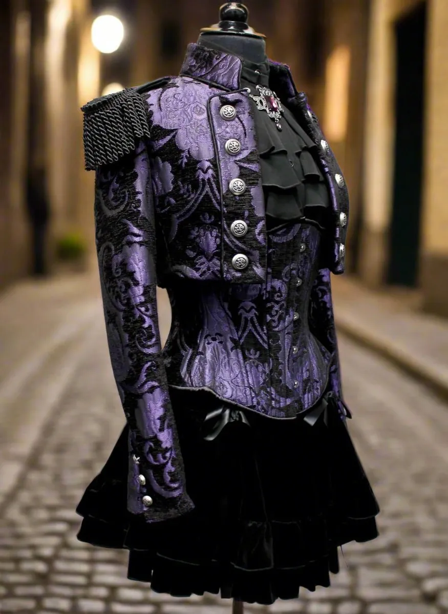 TOREADOR JACKET - PURPLE AND BLACK TAPESTRY