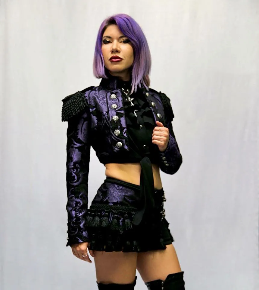 TOREADOR JACKET - PURPLE AND BLACK TAPESTRY