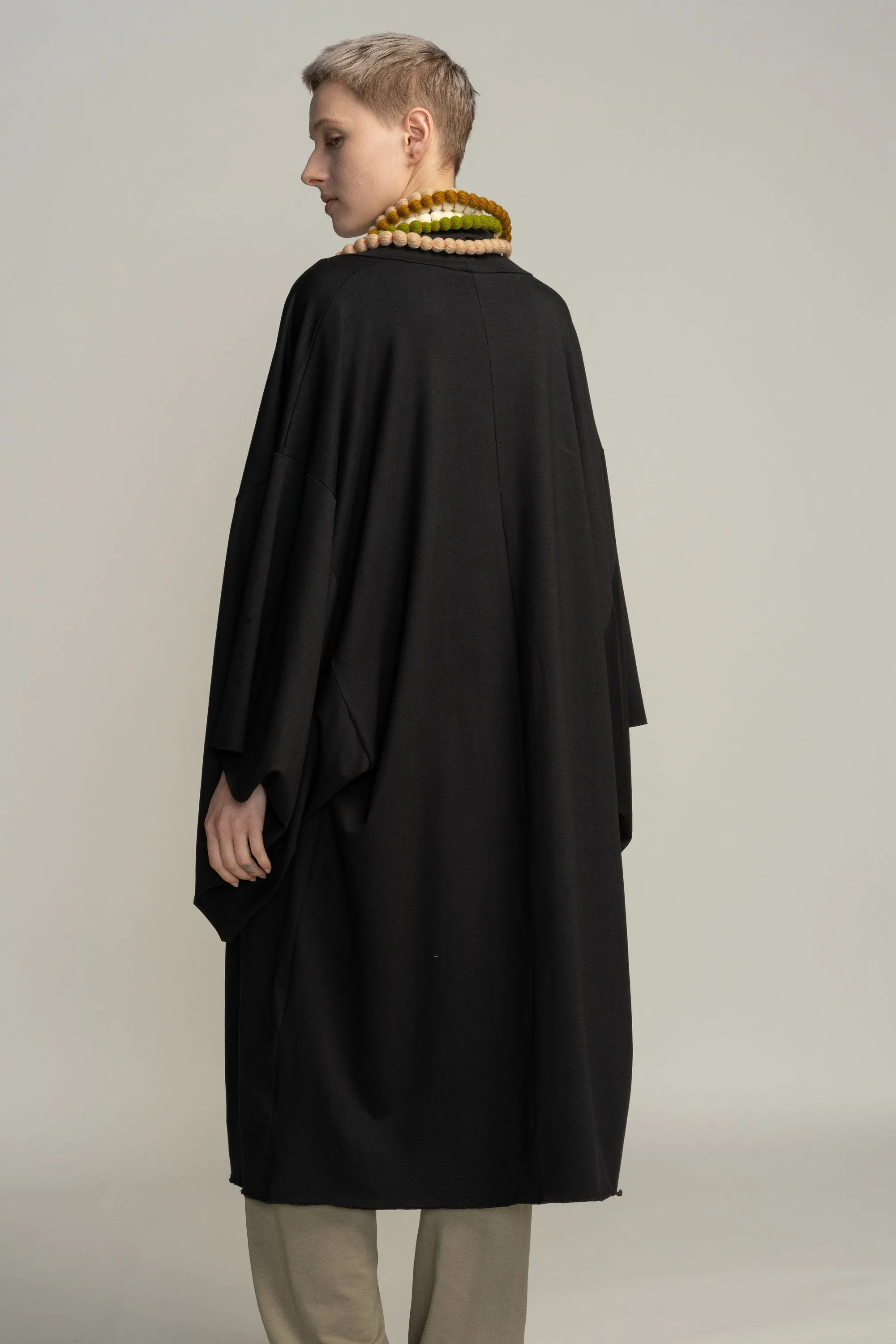 Unisex Black Haori Kimono Jacket