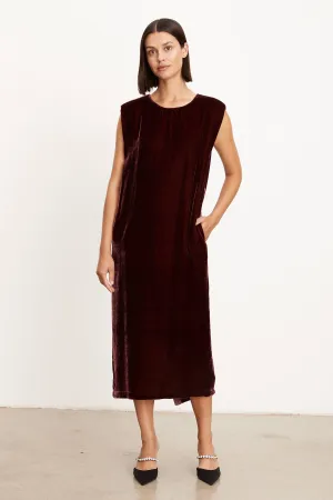 Velvet - Kandace Maxi Dress in Wineberry