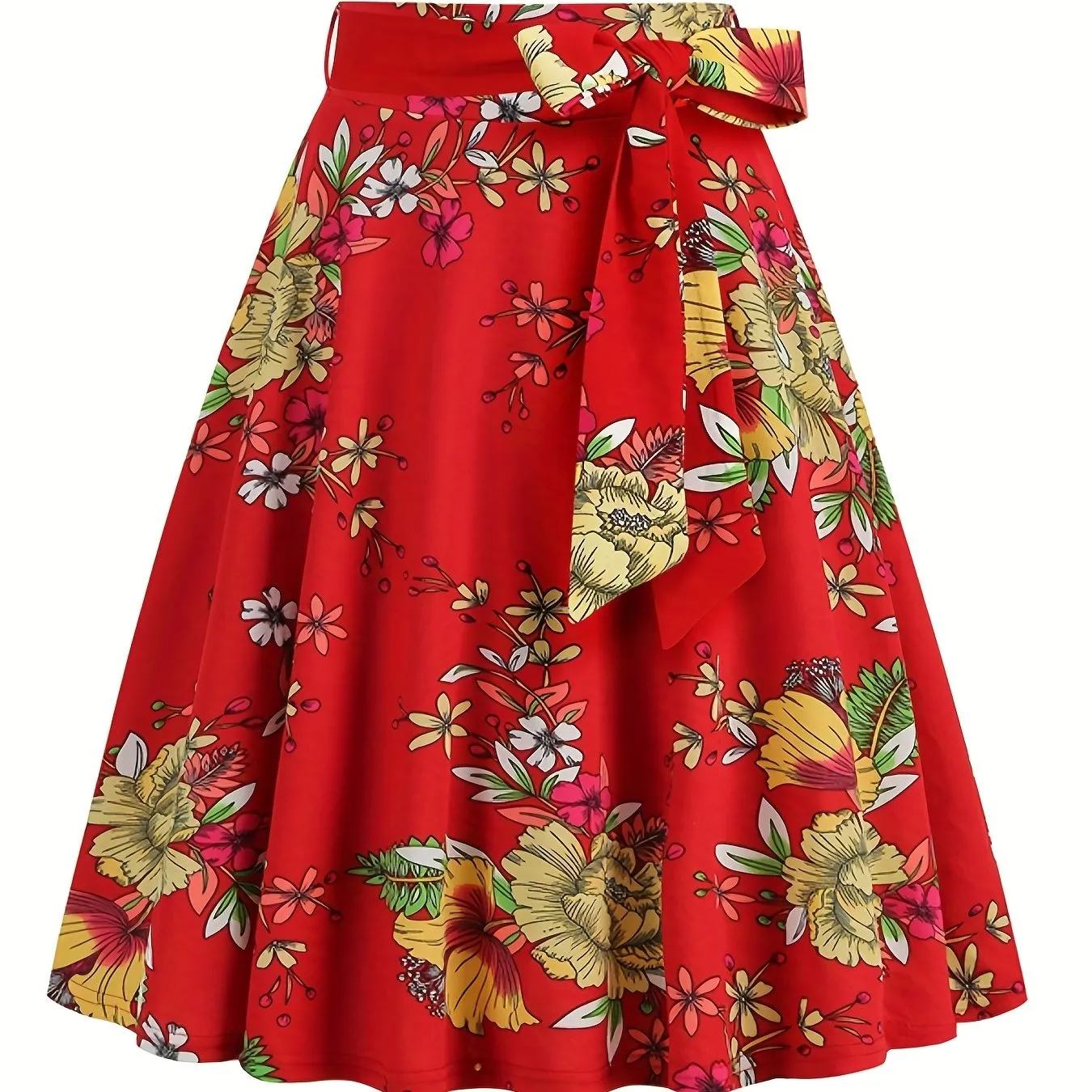 Vintage Bow Flare Skirts for Spring and Summer Style