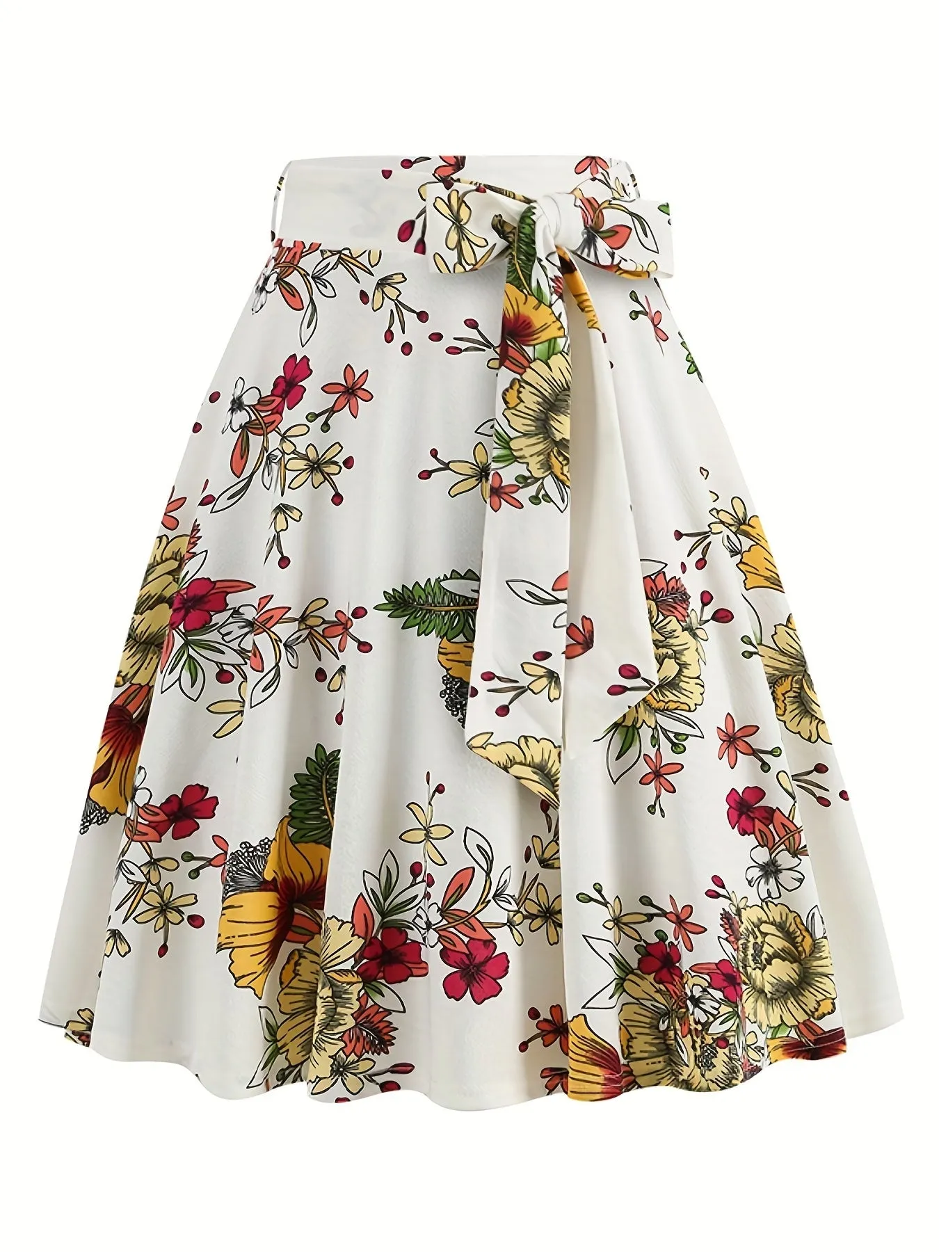 Vintage Bow Flare Skirts for Spring and Summer Style