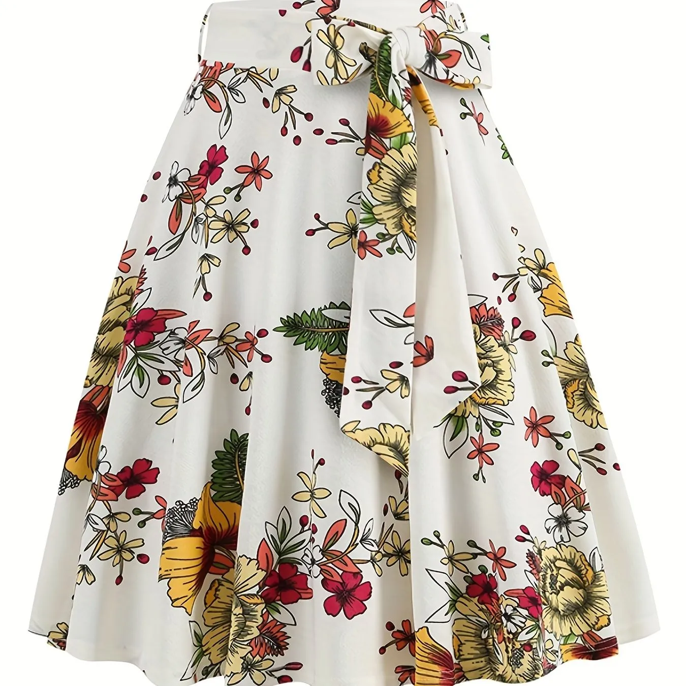 Vintage Bow Flare Skirts for Spring and Summer Style