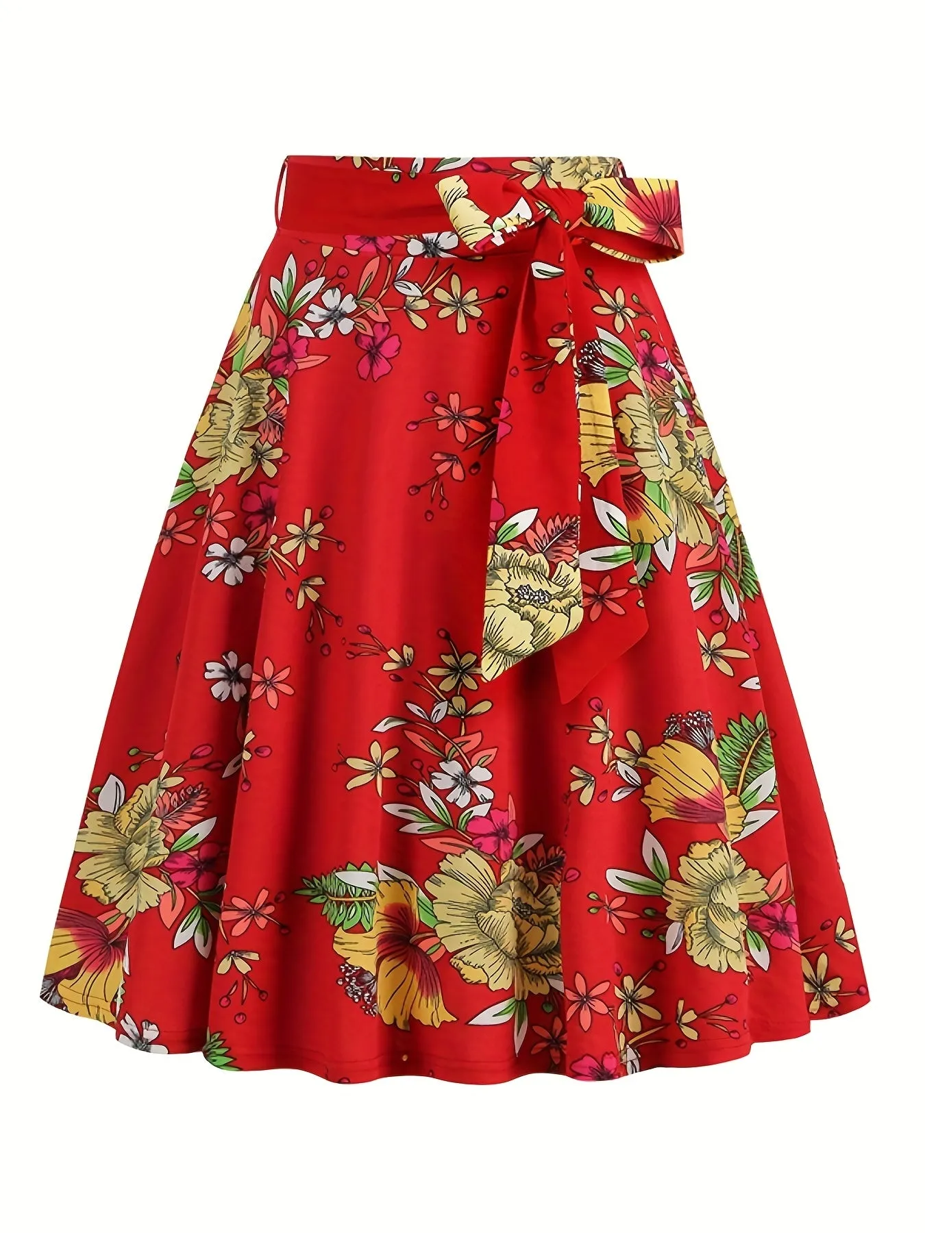 Vintage Bow Flare Skirts for Spring and Summer Style