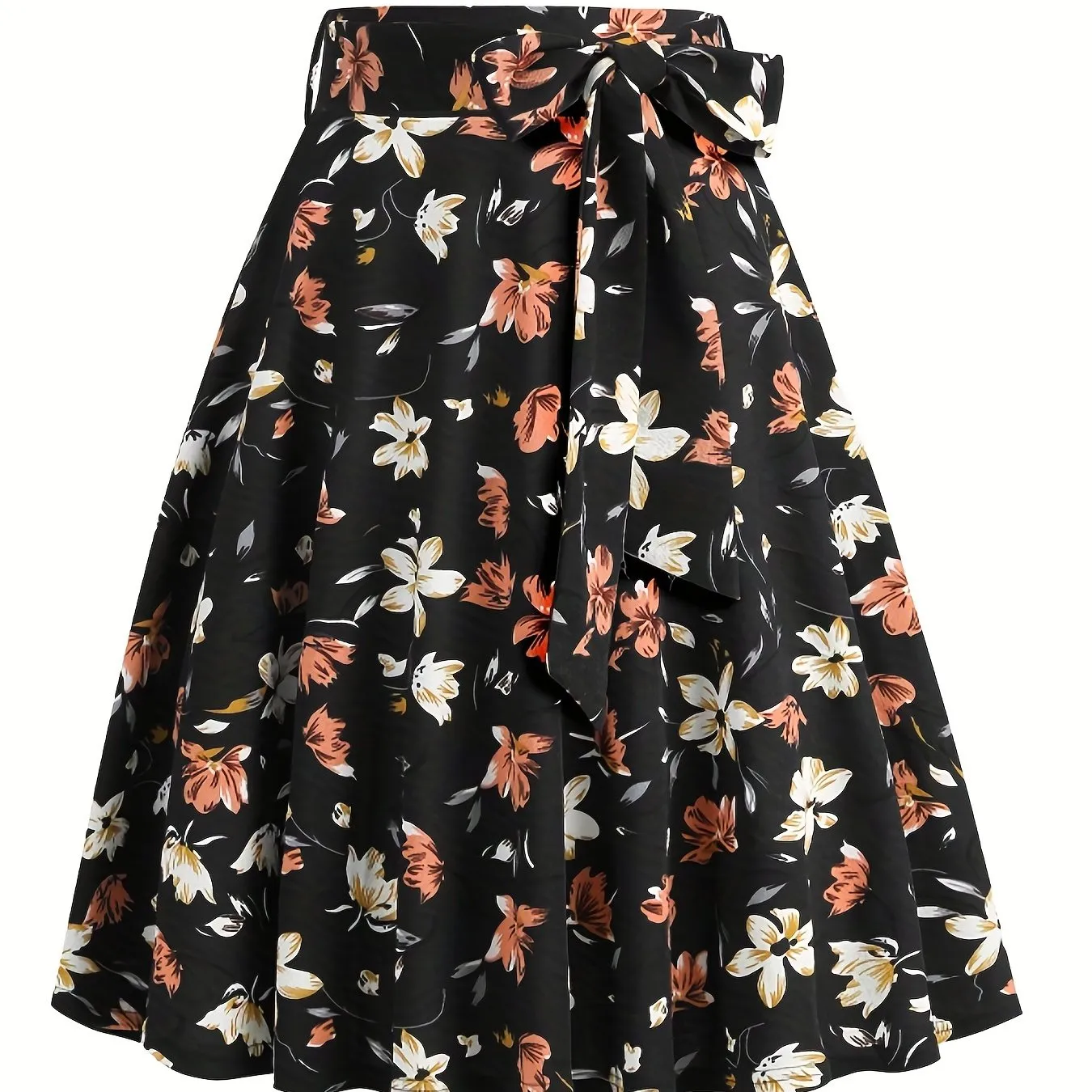 Vintage Bow Flare Skirts for Spring and Summer Style