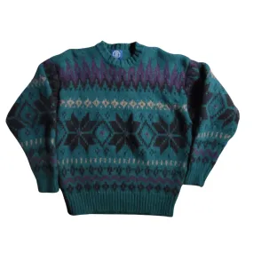 VINTAGE GAP WOOL NORDIC PATTERN CREWNECK SWEATER