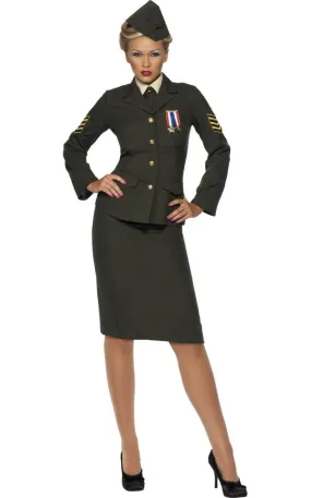 Wartime Officer Uniform Womens Plus Size Costume