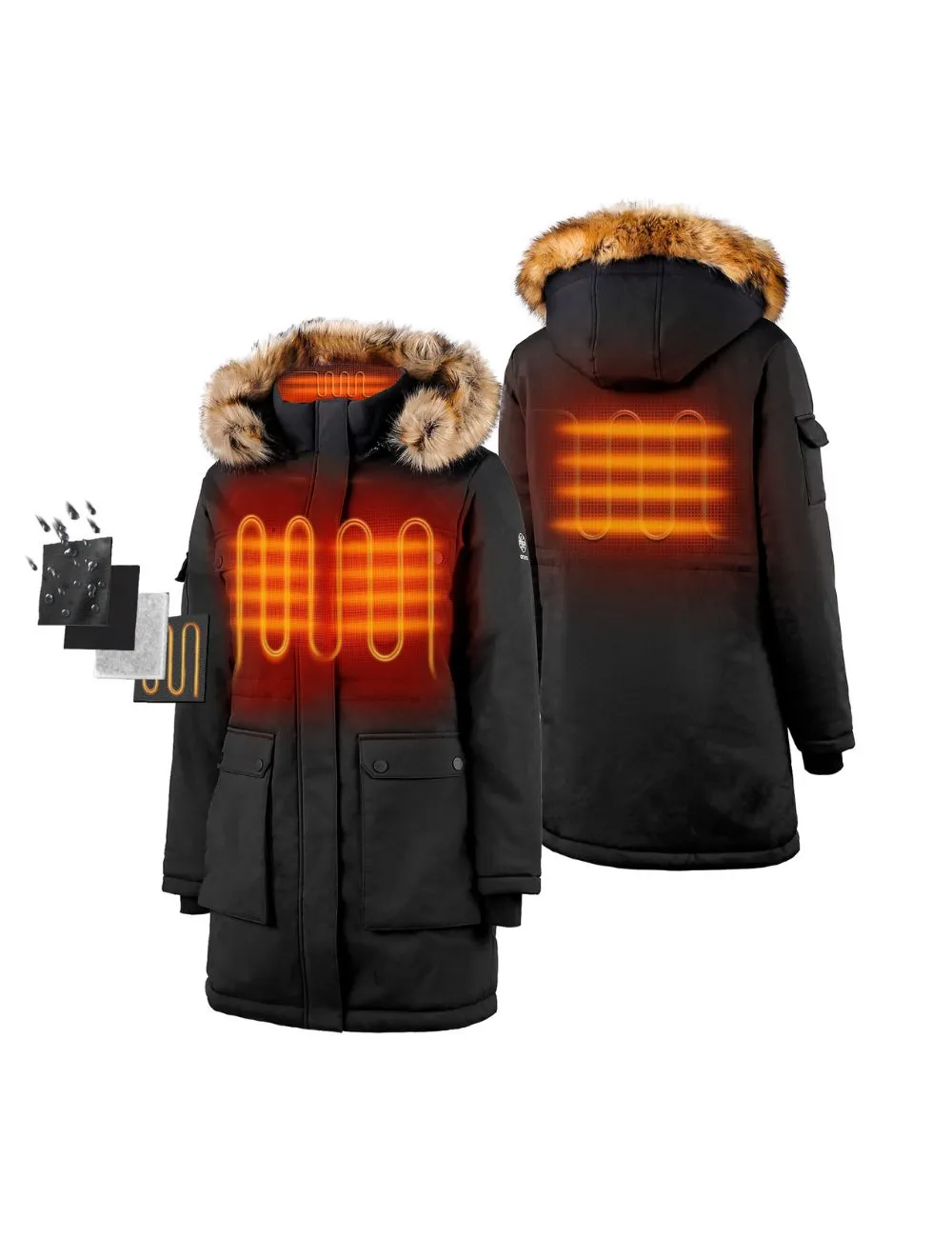 Women's Heated Thermolite® Parka - Black