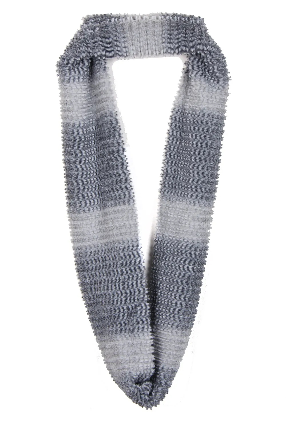 Zig Zag Print Soft Faux Fur Snood